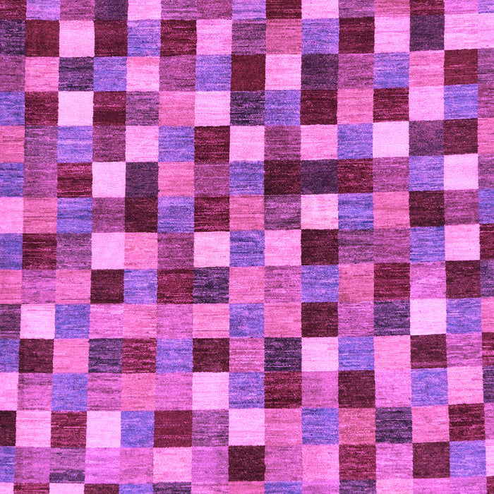Machine Washable Checkered Purple Modern Area Rugs, wshabs256pur
