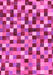 Machine Washable Checkered Pink Modern Rug, wshabs256pnk