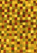 Checkered Yellow Modern Rug, abs256yw