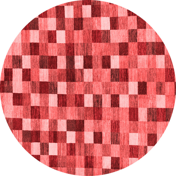 Machine Washable Checkered Red Modern Rug, wshabs256red