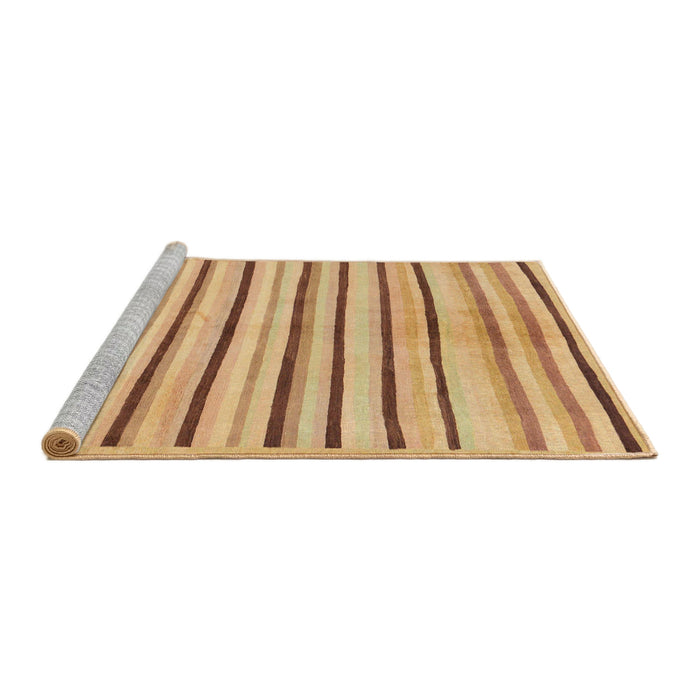 Sideview of Machine Washable Abstract Orange Rug, wshabs257