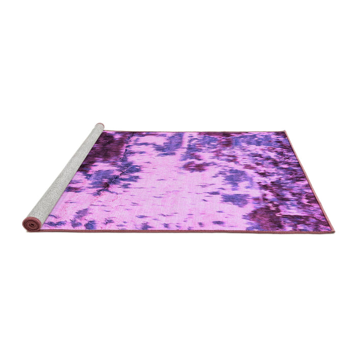 Sideview of Machine Washable Abstract Purple Modern Area Rugs, wshabs2570pur