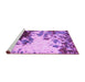 Sideview of Machine Washable Abstract Purple Modern Area Rugs, wshabs2570pur