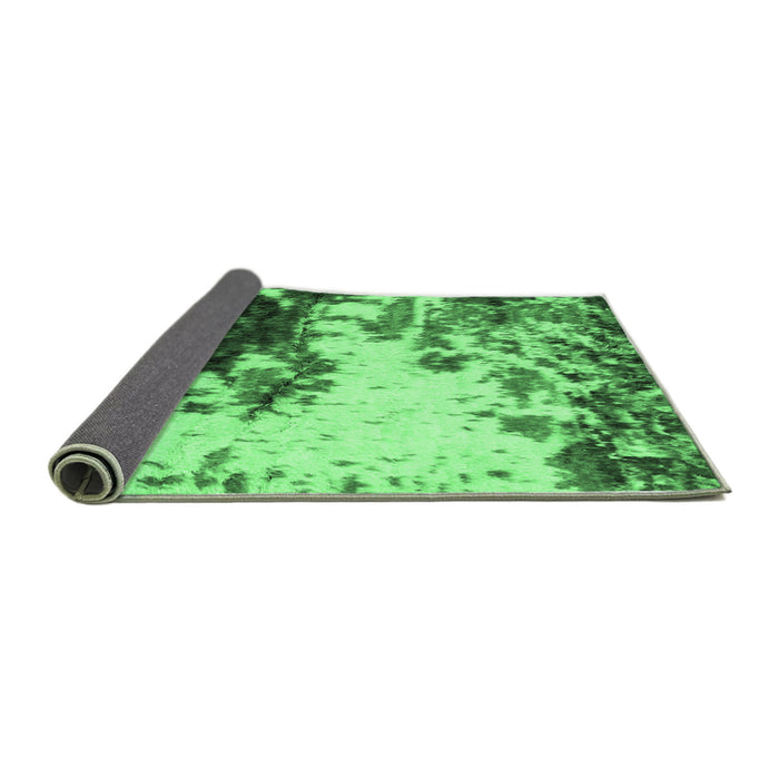 Sideview of Abstract Emerald Green Modern Rug, abs2570emgrn