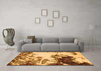 Machine Washable Abstract Orange Modern Rug, wshabs2570org