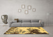 Machine Washable Abstract Brown Modern Rug in a Living Room,, wshabs2570brn