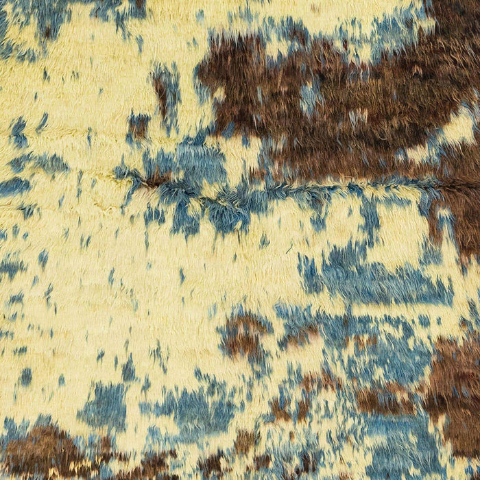 Machine Washable Abstract Mustard Yellow Rug, wshabs2570