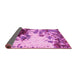 Sideview of Abstract Pink Modern Rug, abs2570pnk