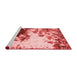 Modern Red Washable Rugs