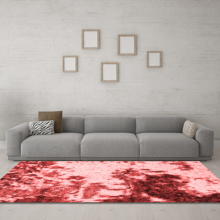 Modern Red Washable Rugs