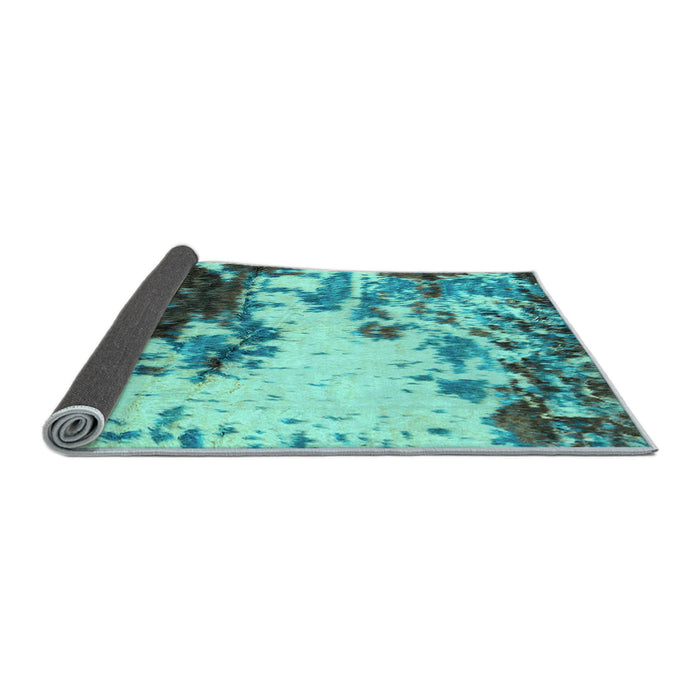 Sideview of Abstract Light Blue Modern Rug, abs2570lblu