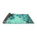 Sideview of Abstract Light Blue Modern Rug, abs2570lblu