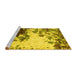 Sideview of Machine Washable Abstract Yellow Modern Rug, wshabs2570yw