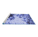 Sideview of Machine Washable Abstract Blue Modern Rug, wshabs2570blu