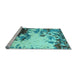 Sideview of Machine Washable Abstract Light Blue Modern Rug, wshabs2570lblu