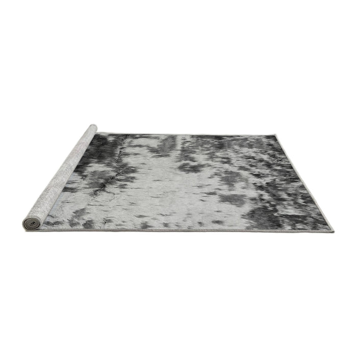 Sideview of Machine Washable Abstract Gray Modern Rug, wshabs2570gry
