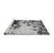 Sideview of Machine Washable Abstract Gray Modern Rug, wshabs2570gry