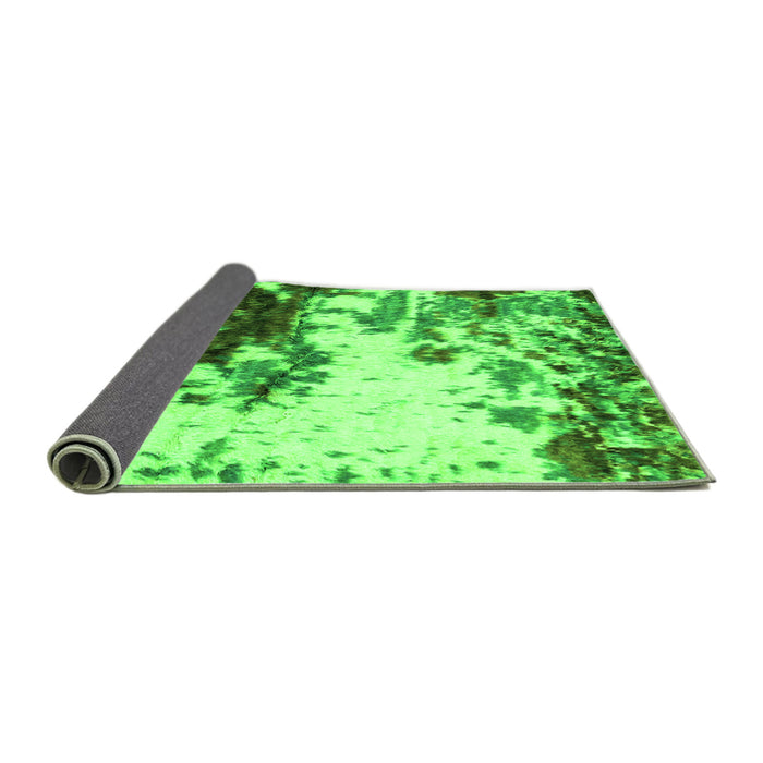 Sideview of Abstract Green Modern Rug, abs2570grn