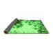 Sideview of Abstract Green Modern Rug, abs2570grn