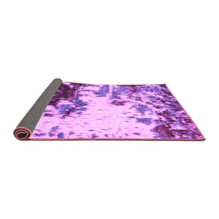 Sideview of Abstract Purple Modern Rug, abs2570pur