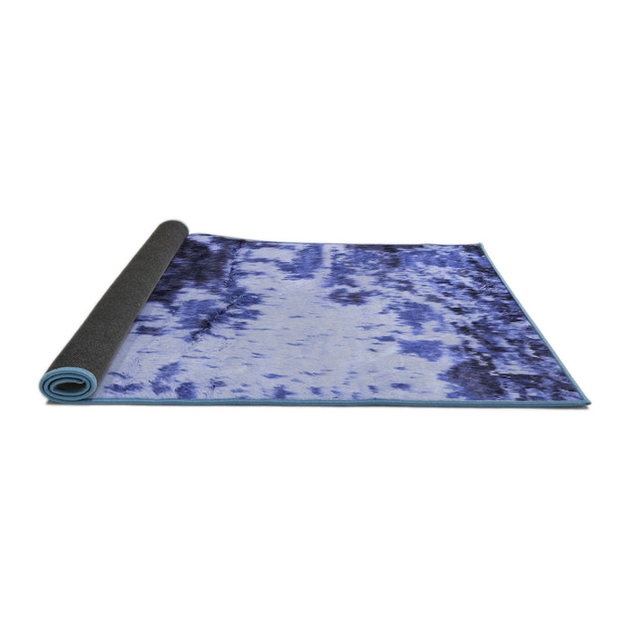 Sideview of Abstract Blue Modern Rug, abs2570blu