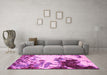 Machine Washable Abstract Pink Modern Rug in a Living Room, wshabs2570pnk