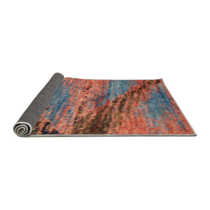 Sideview of Abstract Rose Purple Modern Rug, abs2571