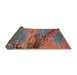 Sideview of Abstract Rose Purple Modern Rug, abs2571