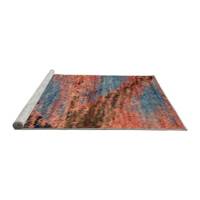 Sideview of Machine Washable Abstract Rose Dust Purple Rug, wshabs2571