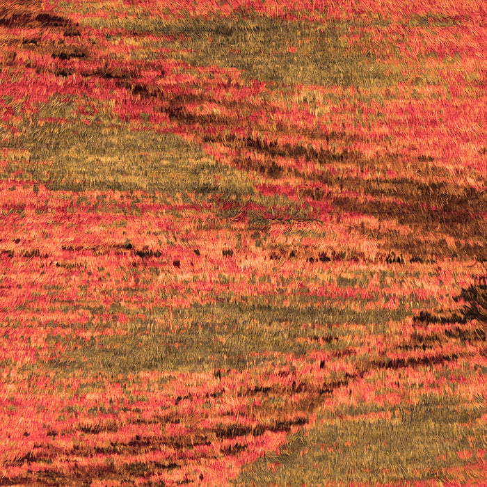 Square Abstract Orange Modern Rug, abs2571org