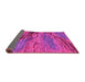 Sideview of Abstract Pink Modern Rug, abs2571pnk