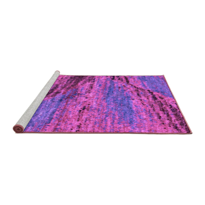 Sideview of Machine Washable Abstract Purple Modern Area Rugs, wshabs2571pur