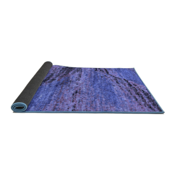 Sideview of Abstract Blue Modern Rug, abs2571blu