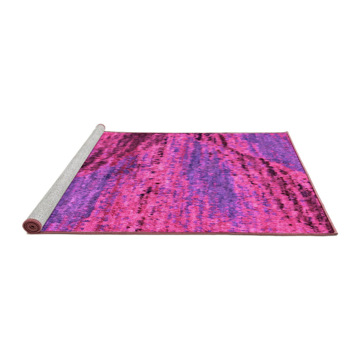 Sideview of Machine Washable Abstract Pink Modern Rug, wshabs2571pnk