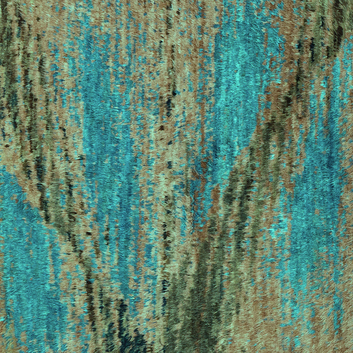 Square Abstract Turquoise Modern Rug, abs2571turq
