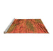 Sideview of Machine Washable Abstract Orange Modern Area Rugs, wshabs2571org