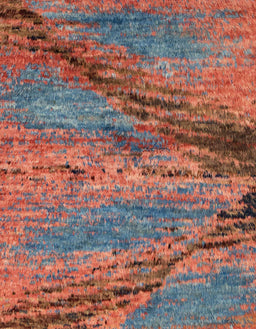 Machine Washable Abstract Rose Dust Purple Rug, wshabs2571