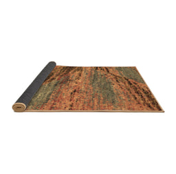 Sideview of Abstract Brown Modern Rug, abs2571brn