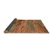 Sideview of Abstract Brown Modern Rug, abs2571brn