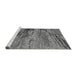 Sideview of Machine Washable Abstract Gray Modern Rug, wshabs2571gry