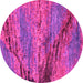 Round Abstract Pink Modern Rug, abs2571pnk