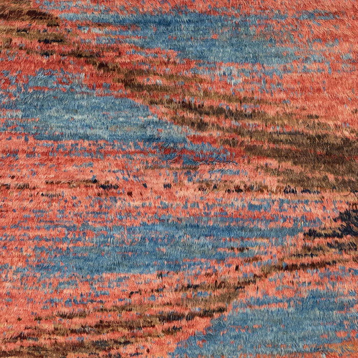 Square Abstract Rose Purple Modern Rug, abs2571