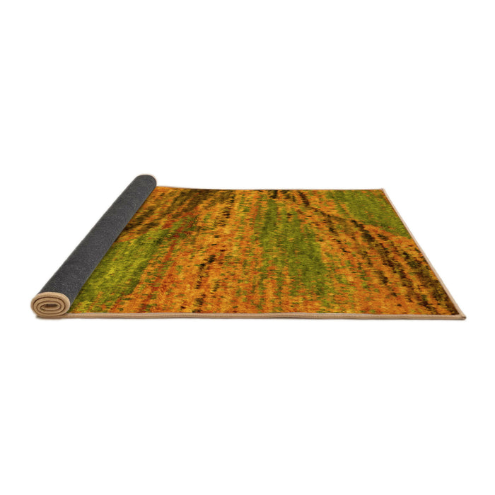 Sideview of Abstract Yellow Modern Rug, abs2571yw