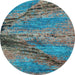 Round Machine Washable Abstract Light Blue Modern Rug, wshabs2571lblu