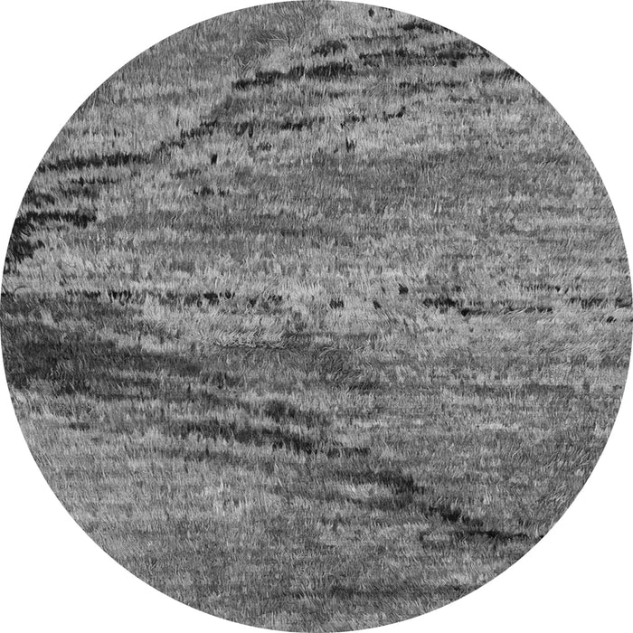 Round Abstract Gray Modern Rug, abs2571gry