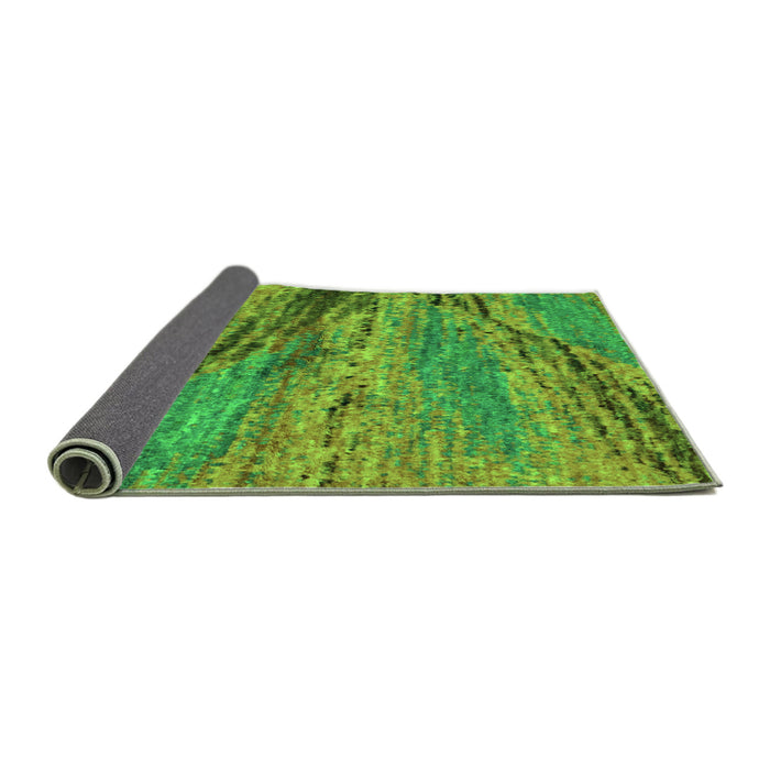 Sideview of Abstract Green Modern Rug, abs2571grn