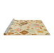 Sideview of Machine Washable Abstract Khaki Gold Rug, wshabs2572