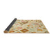 Sideview of Abstract Khaki Gold Modern Rug, abs2572