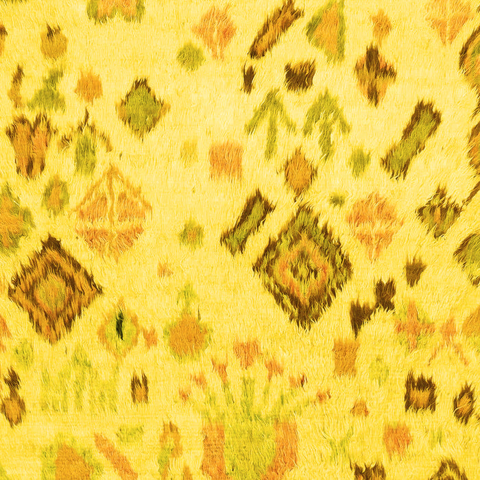 Machine Washable Abstract Yellow Modern Rug, wshabs2572yw