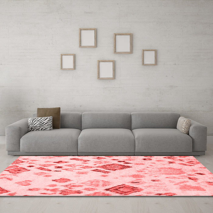 Modern Red Washable Rugs